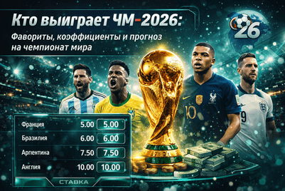 Кто выиграет ЧМ-2026: фавориты, коэффициенты и прогноз на чемпионат мира